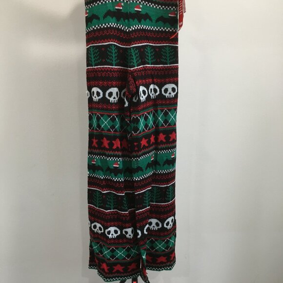 NWT EYESHADOW Christmas SCARY & BRIGHT Sequins Skull Pattern Knit Overalls - Picture 10 of 16